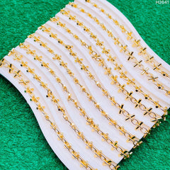 Oval Criss Cross T O Links 18K Gold Anti Tarnish Chain 1 Metre