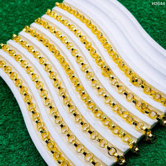 Round Links Glossy Links 18K Gold Anti Tarnish Chain 1 Metre