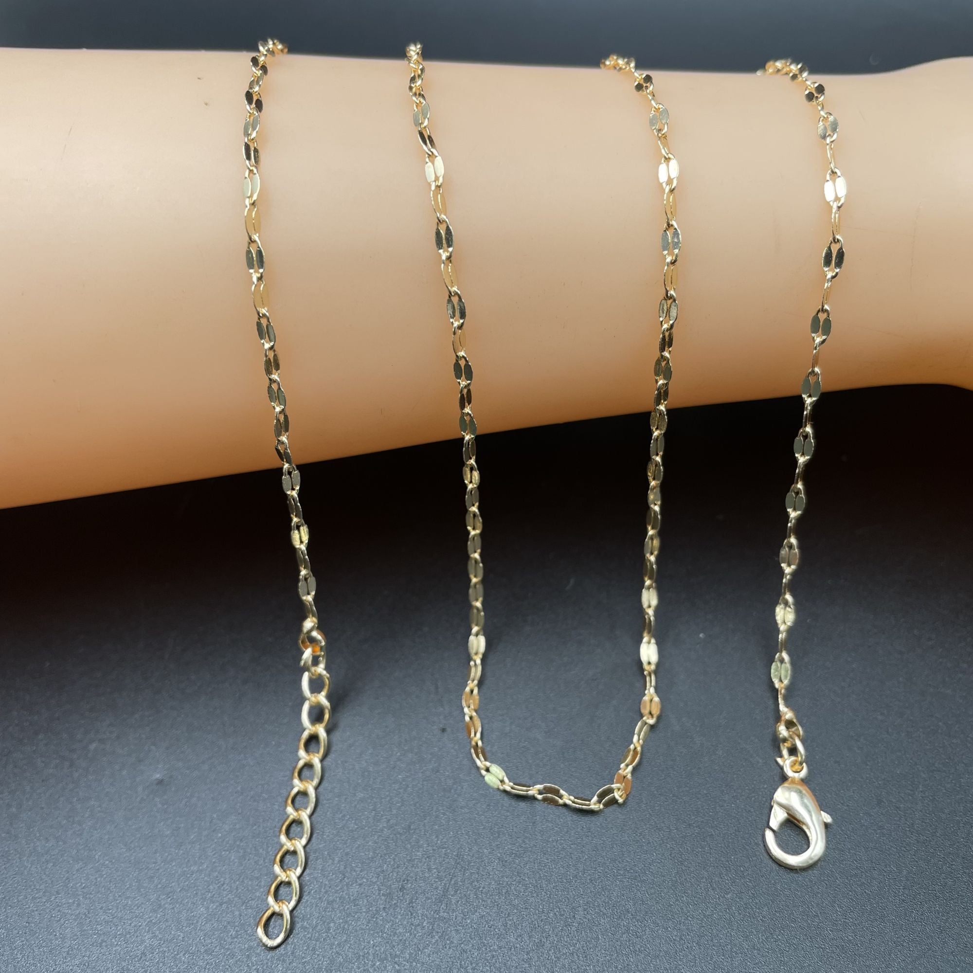 Link Chain 18K Gold Anti Tarnish Necklace Chain 20 Inches Women