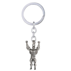 Gym Fitness Masculine Body Builder Wrestler Silver Stainless Steel