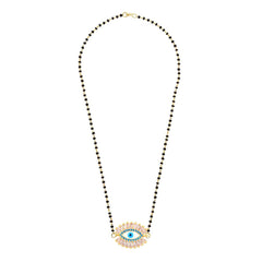 Turkish Blue Evil Eye Good Luck CZ Slider Expandable Bracelet
