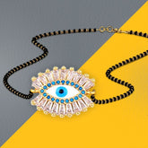 Turkish Blue Evil Eye Good Luck CZ Slider Expandable Bracelet