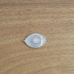 Turkish Evil Eye Cubic Zirconia Silver Centre Pcs For Women