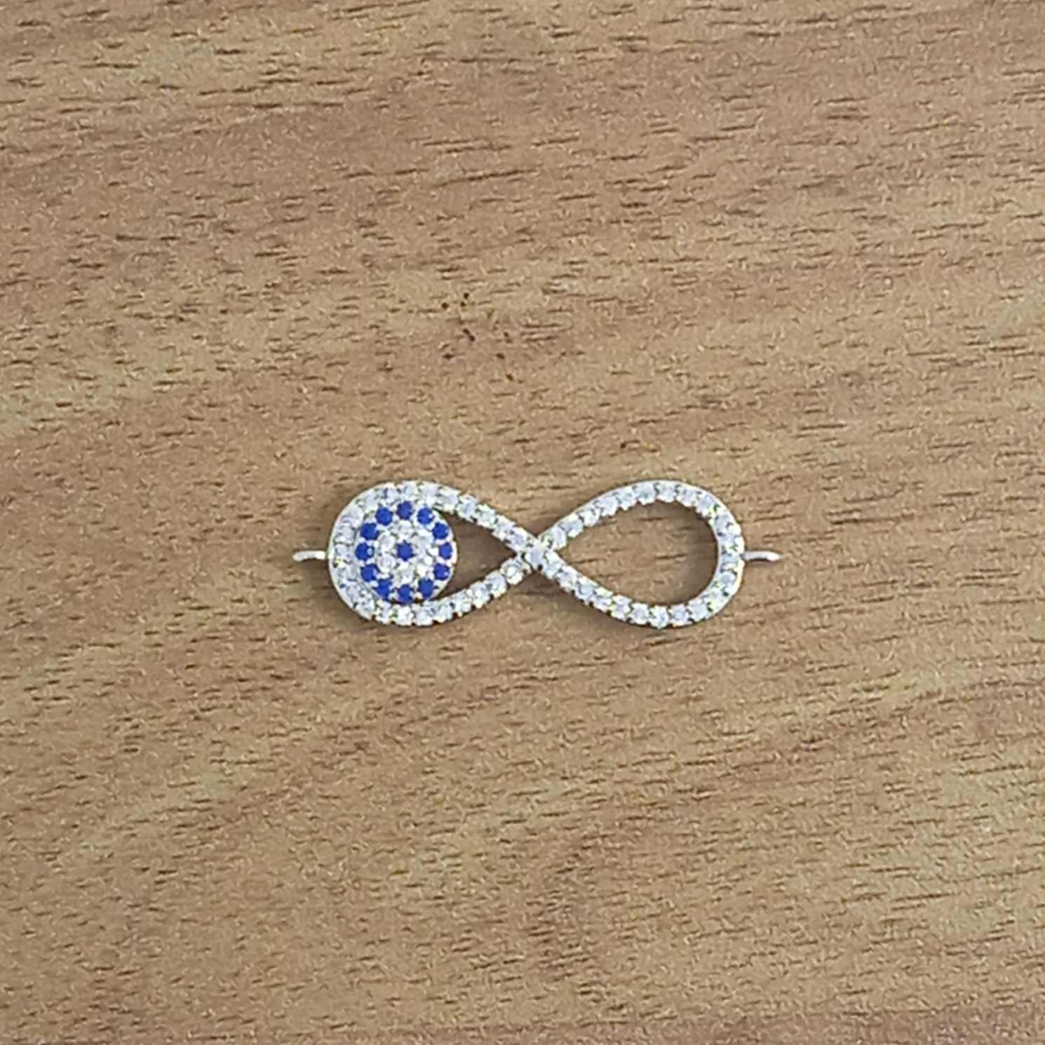 Evil Eye Nazariya Infinity Zircon CZ Charm Centre Pcs