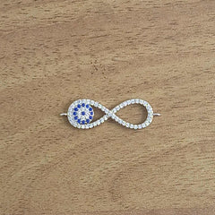 Evil Eye Nazariya Infinity Zircon CZ Charm Centre Pcs