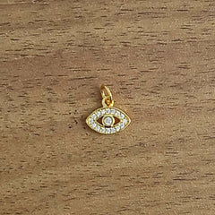 Evil Eye Nazariya Gold American Diamond Charm Pendant Necklace