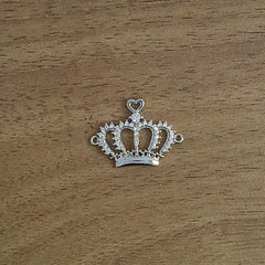 Silver Princess Crown Cubic Zirconia American Diamond Centre Pcs For Women