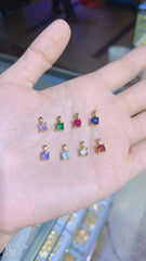 Solitaire Gold Maroon Red Copper Charm For Women