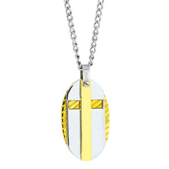 Triple Layer Gold Plated Stainless Steel Inori Pendant Chain Men