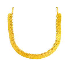 Temple Lakshmi Coin Gold Brass Choker Necklace For Women