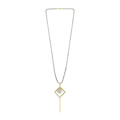 Hanging Cz Crystal Gold Western Party Sweater Long Chain Necklace