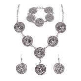 Oxidised Tribal Rope Bohemian German Silver Necklace Earring Bracelet