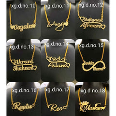 Copper Gold personalized customized Letter Name Necklace Chain For Women