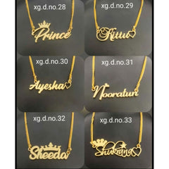 Copper Gold personalized customized Letter Name Necklace Chain For Women