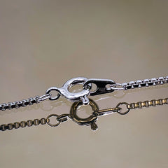 Solitaire Eternity Cubic Zirconia Silver Adjustable Slider Necklace for Women