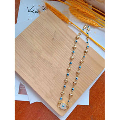 Heart Lock Mother of Pearl Evil Eye Cubic Zirconia 18K Gold Necklace for Women