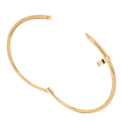 Glosssy Gold Celebrity Fame Stainless Steel Anti Tarnish Nail Openable Hasli Choker Necklace for Women