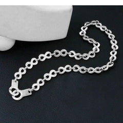 Handcuff Infinity 18K Gold Anti Tarnish Stainless Steel Necklace Chain for Men & Women