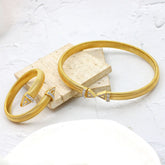 Snake American Diamond 18K Gold Anti Tarnish Stainless Steel Choker Necklace For Women