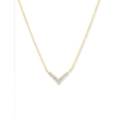 Copper Solitaires Cubic Zirconia Gold Necklace Link Pendant Chain For Women