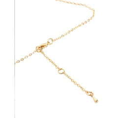 Copper Solitaires Cubic Zirconia Gold Necklace Link Pendant Chain For Women