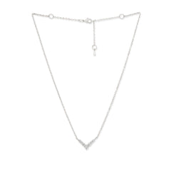 Copper Solitaires Cubic Zirconia Gold Necklace Link Pendant Chain For Women