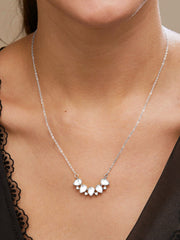 Copper Kundan Drop Cubic Zirconia Gold Link Pendant Chain Necklace For Women