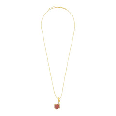 Daily 18K Gold Pink American Diamond Pearl Necklace Pendant Chain