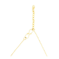 Heart Pink 18K Gold American Diamond Pearl Necklace Pendant Chain