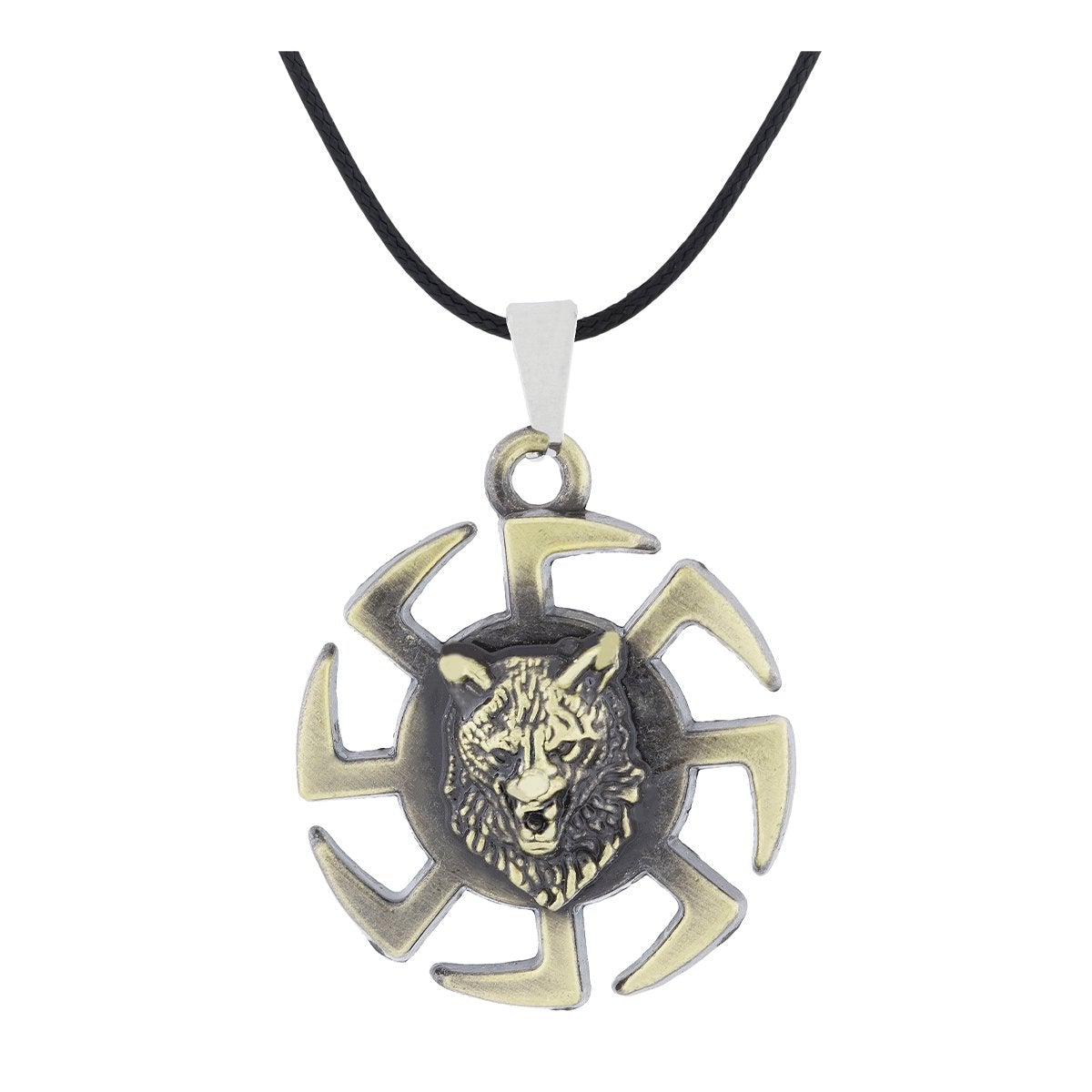 Punk Lion Dragon Brass Stainless Steel Pendant Necklace Chain Men