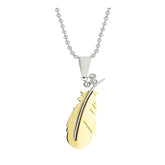 Leaf 18K Gold Silver Stainless Steel Pendant Chain Necklace