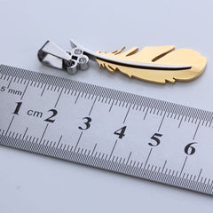 Leaf 18K Gold Silver Stainless Steel Pendant Chain Necklace