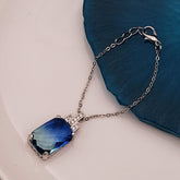 Cool Sea Blue Shades Silver Brass Watch Charm For Women