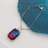 Cool Sea Pink Blue Shades Silver Brass Watch Charm For Women