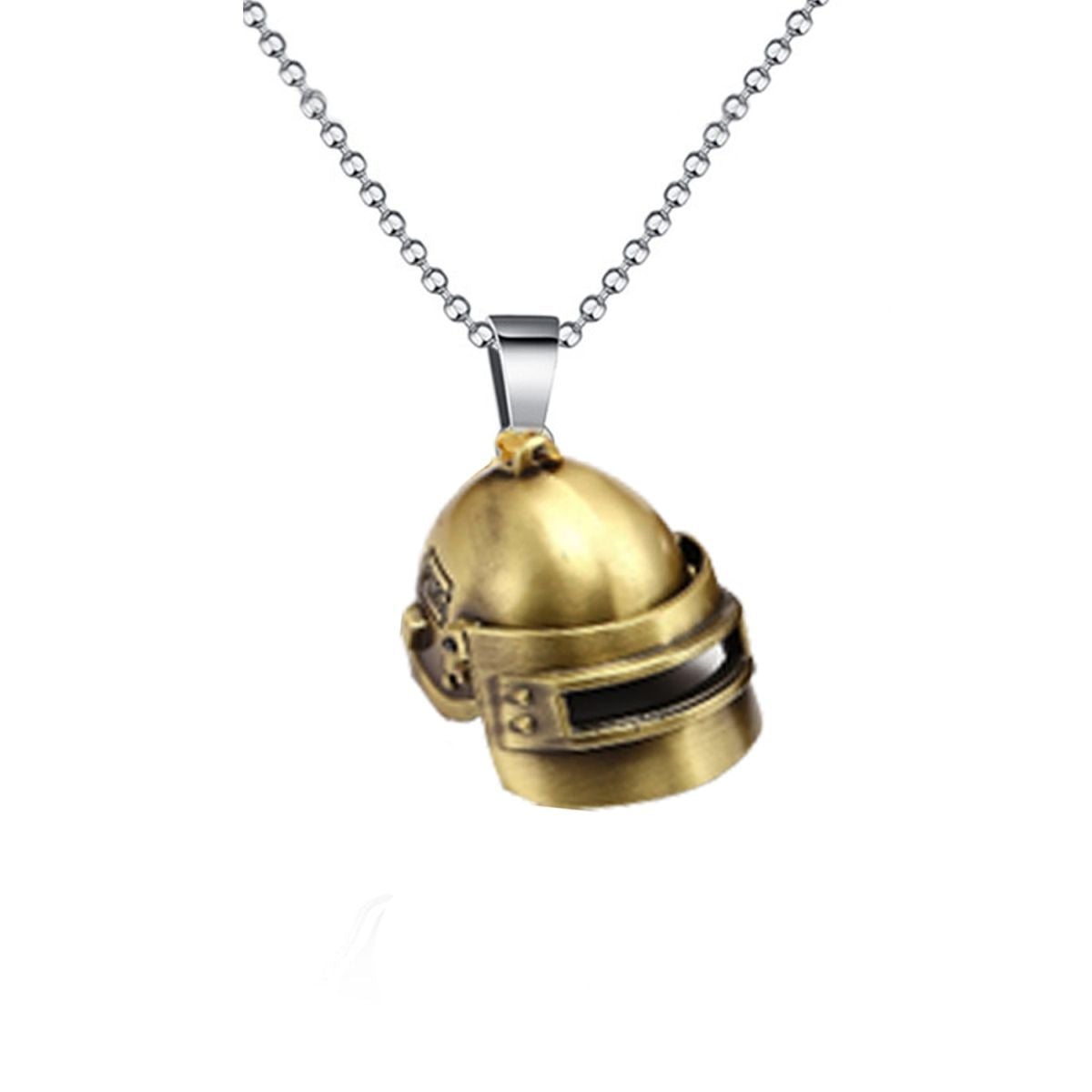 Vintage Helmet Souvenier Bronze Stainless Steel Pendant Chain For Men