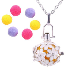 Aromatherapy Oil Perfume Diffuser Openable Cage Pendant Chain