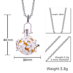 Aromatherapy Oil Perfume Diffuser Openable Cage Pendant Chain