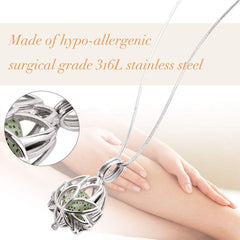 Lotus Flower Aromatherapy Oil Perfume Diffuser Openable Pendant Chain For Women