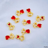 Baby Girl Gold Maroon Red Crystal Copper Center Pcs For Women