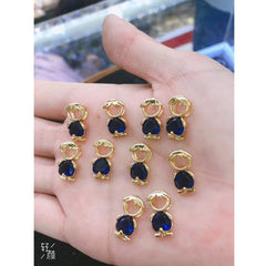 Baby Girl Gold Blue Crystal Copper Center Pcs For Women