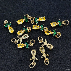 Pine Apple Gold Crystal Copper Charm For Women