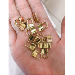 Padlock Lock Charm 18K Gold Plated Pendant Necklace For Women