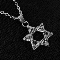 Star Of David Copper Necklace Pendant Chain