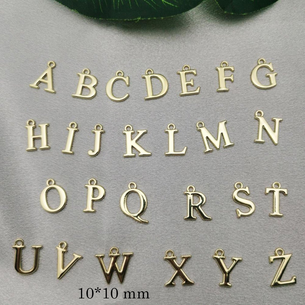 Initial Letter Alphabets Gold Copper Pendant Charm Women