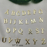 Initial Letter Alphabets Gold Copper Pendant Charm Women