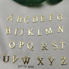 Initial Letter Alphabets Gold Copper Pendant Charm Women