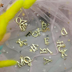 Initial Letter Alphabets Gold Copper Pendant Charm Women