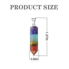 7 Chakra Natural Healing Gemstone Crystal Energy Pendant Necklace