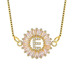 Cz Gold Initial Alphabet Letter B Necklace Pendant Chain
