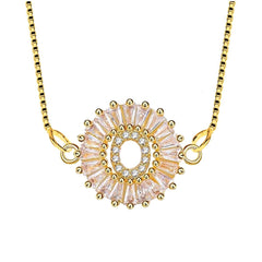 Cz Gold Initial Alphabet Letter B Necklace Pendant Chain